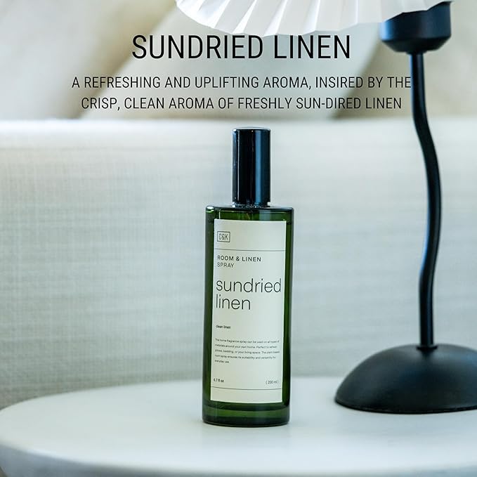 Craft &amp Kin Sundried Linen Room Spray for Bedding 6.76 oz Pillow Spray Long-Lasting Room Freshener Soothing Aroma Mist for Home &amp Washroom