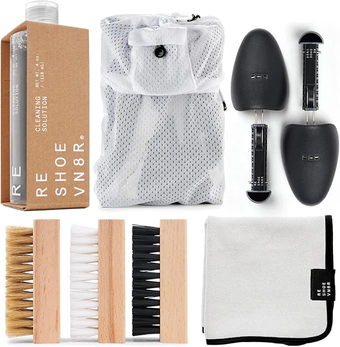 RESHOEVN8R Shoe Cleaner Kit and Sneaker Cleaner Sets - Cleaning Kit Solution for Sneakers Mesh Canvas Suede Knit Leather