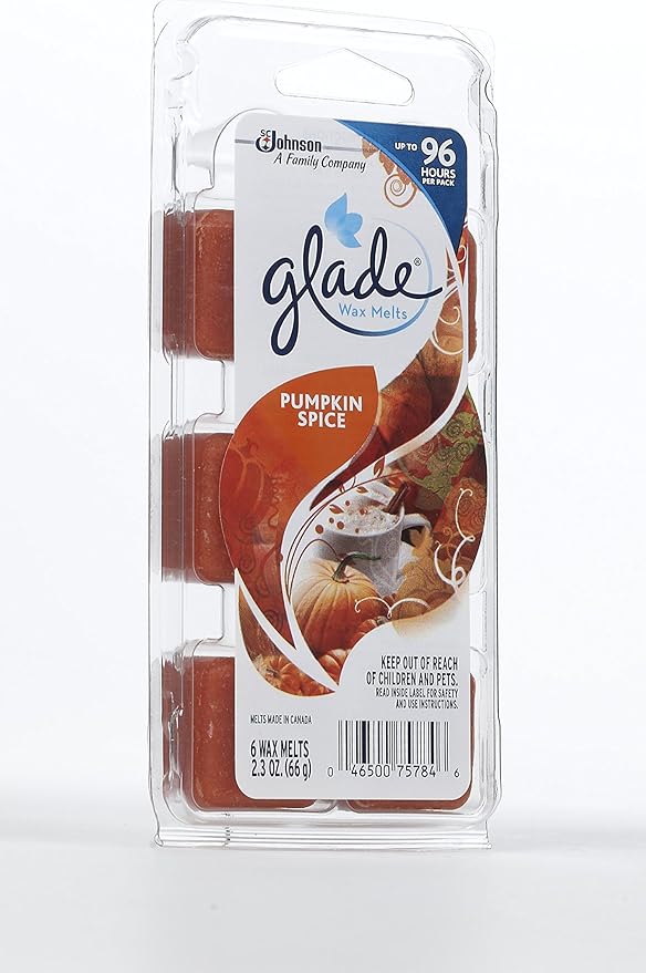 Glade Wax Melts Refill Pumpkin Spice 2.3 Ounce (Pack of 8)