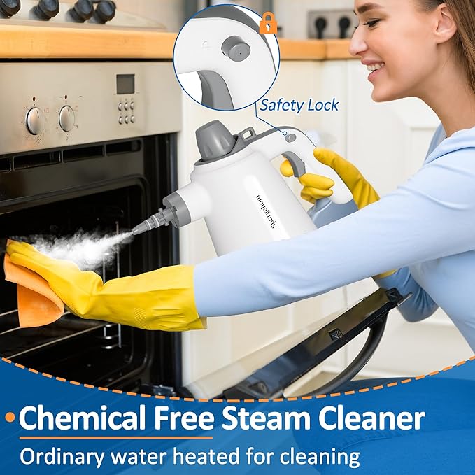 Spurgehom Handheld Steam Cleaner Portable Steamer with 11 PCS Accessory &amp Safety Lock Large Capacity Steam for Cleaning Multipurpose Steam Cleaner for Home Car Window