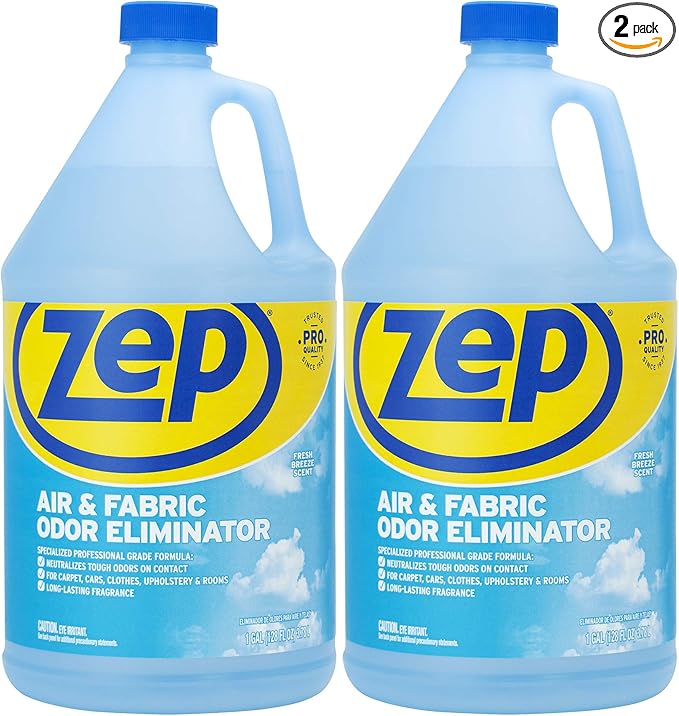 Zep Air and Fabric Odor Eliminator - 128 Ounce (Pack of 2) ZUAIR128 - Refresh Your Home Office and Business