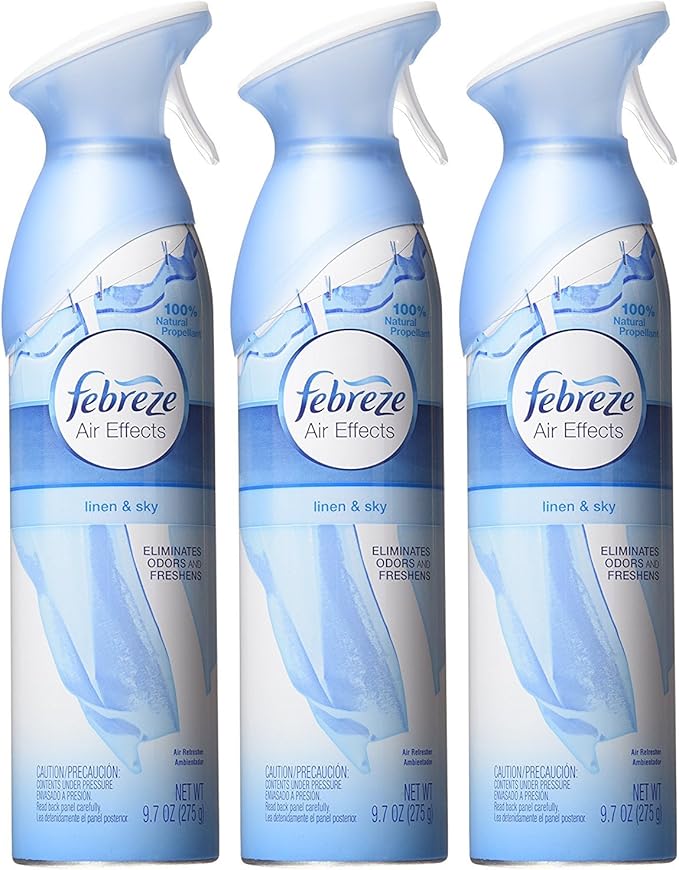 Febreze Air Effects Air Freshener Linen &amp Sky 9.7 oz 3 Pack