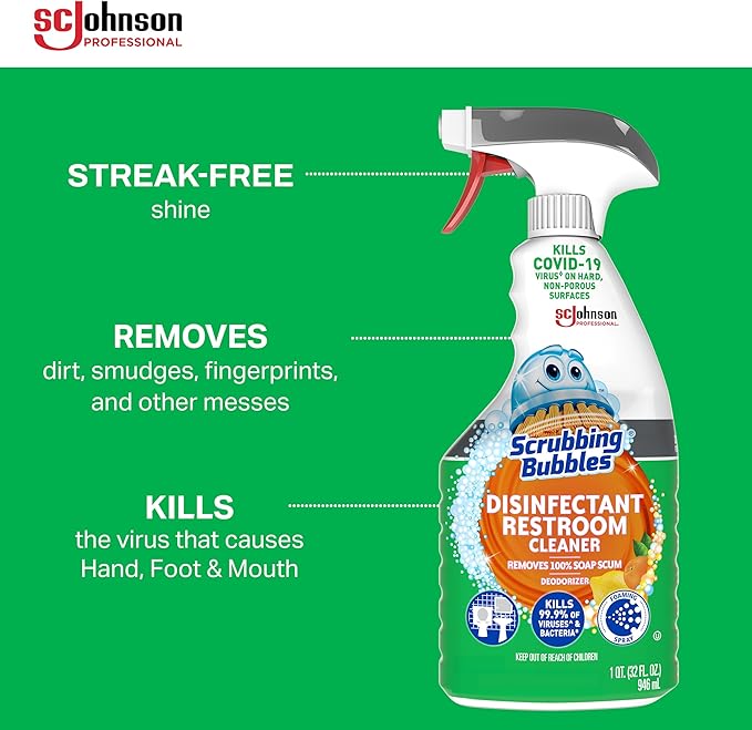 SC Johnson Professional Scrubbing Bubbles Disinfectant Restroom Cleaner 32oz / Case Qty 8
