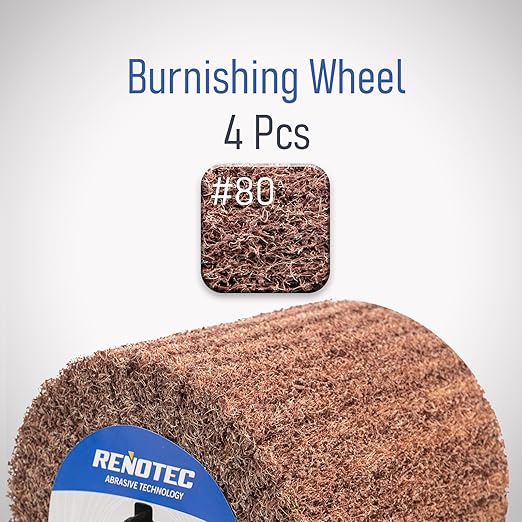4 Burnishing Wheel 4 Pack Wire Drawing on Metal 100x100mm Coarse Grit 80 Polishing &amp Satin Finishing