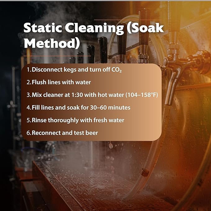 Multi-Enzyme Beer Line Cleaner Liquid - Non-Corrosive Removes Organic Buildup - 1 Gallon