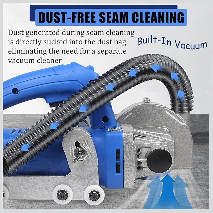 Electric Grout Removal Tool Tile Grout Remover Machine with 9000 RPM for Cleaning Grout Between Tiles Floor DIY Regrouting Tool Standardconfiguration