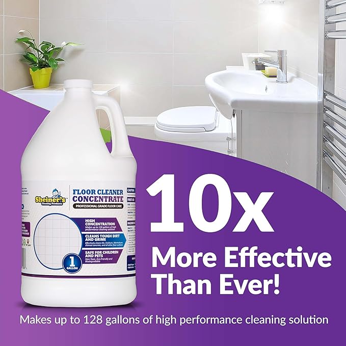 Sheiner's Multipurpose Cleaner Concentrate No-Rinse Floor Cleaner for Mopping &amp Floor Degreaser for Home Safe for Kids &amp Pets Non-Toxic Lavender Scent All Purpose Cleaner Supplies1-Gallon.