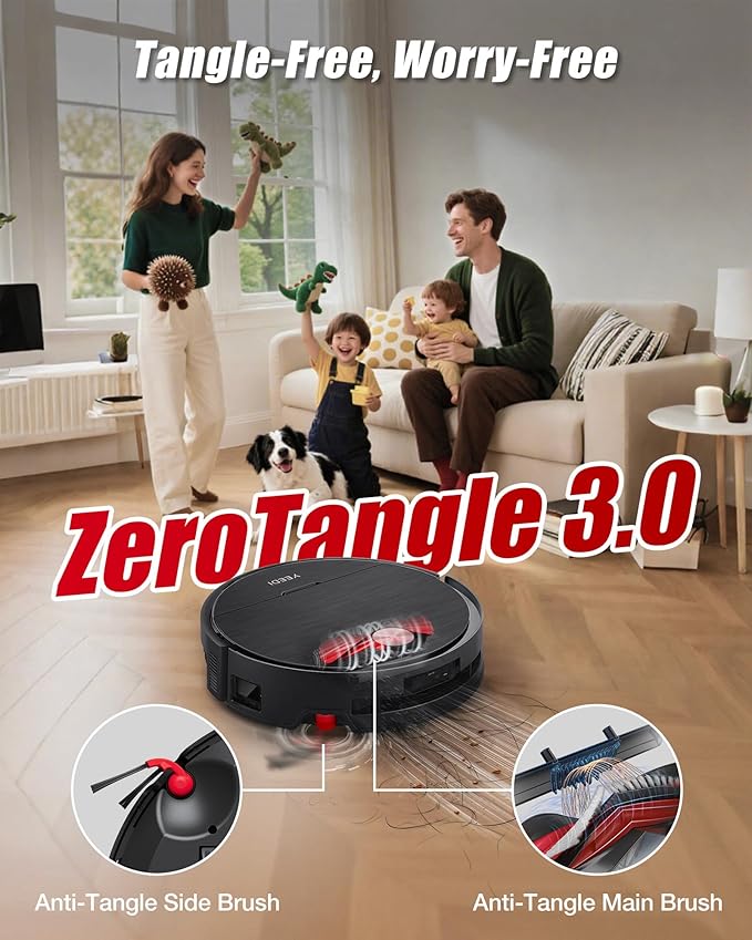 Yeedi S16 Plus Robot Vacuum &amp Mop with Automatic Omni Station Blast 16600Pa Suction OZMO Roller Self-Wash Mopping ZeroTangle 3.0 Triple Lift Floor Lift AI-Powered Navigation and Mapping