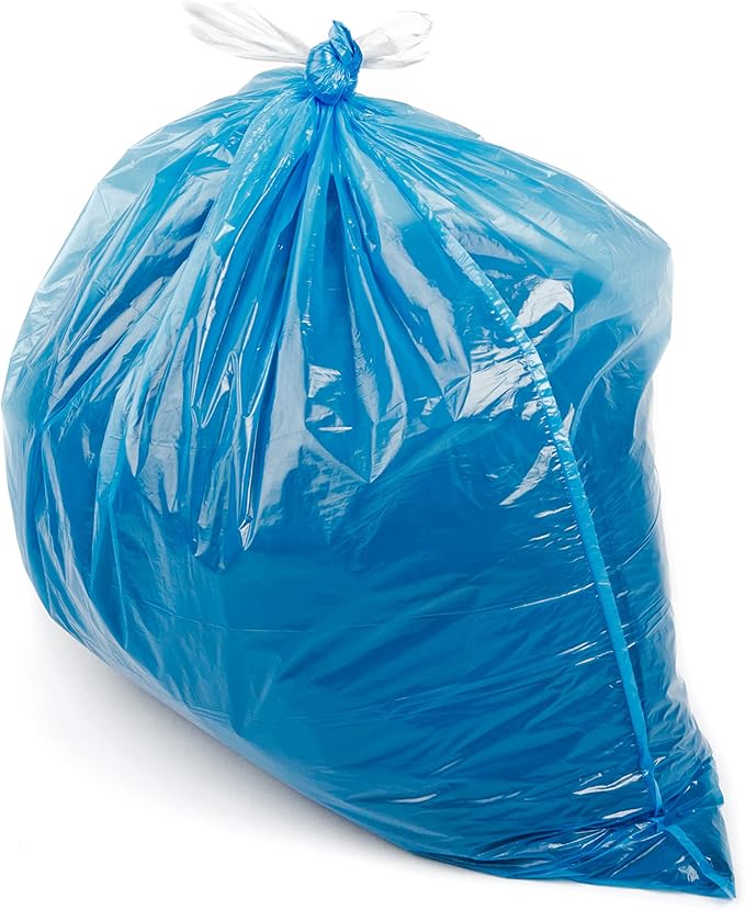 Ultrasac 10 Gallon 0.9 MIL Blue Drawstring Trash Bags - 16.5 x 28.5 - Pack of 108 - Fits simplehuman D