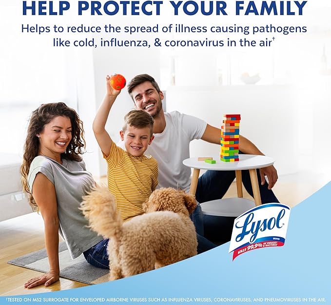 Lysol Air Sanitizer Spray with Bacterial Odor Eliminator for Home &amp Office Sanitizing Air Spray Air Freshener Alternative Cotton Blossom Scent 10 oz (Pack of 3)