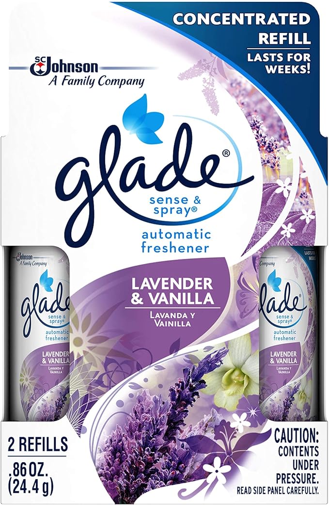 Glade Sense &amp Spray Automatic Air Freshener Refill Lavender &amp Vanilla 2 Ct 0.86 oz