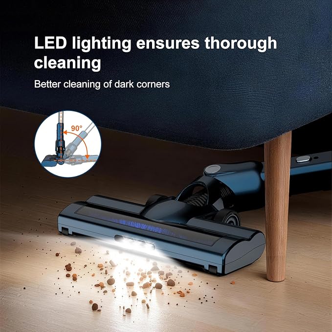 Corded Stick Vacuum Cleaner for Home Pet Hair &amp Hard Floors500W 16.7Ft Power Cord Ultra-Lightweight Vacuum Cleaner with Powerful Suction for Tile and Low-Pile Carpet Handheld Vac(VA002)