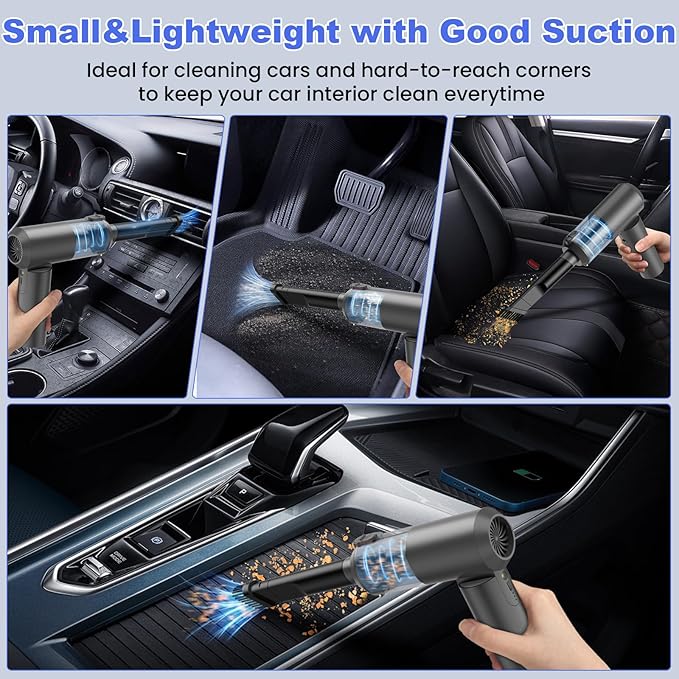 Foldable Cordless Vacuum &amp Air Duster - 16000PA Brushless Motor