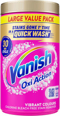 Vanish Stain Remover Gold Oxi Action Powder 1.5kg Removes Stains Laundry Detergent Leave Behind Protects Fabric Colours and Removes Odours Bleach Free