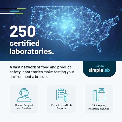 Mold Dust Surface Test by SimpleLab | Mold Test Kit for Home &amp Office | Tests for 36 Types of Mold Fungi Mildew | Air Mold Test Kit and Home Mold Test kit for Home | Indoor Surfaces