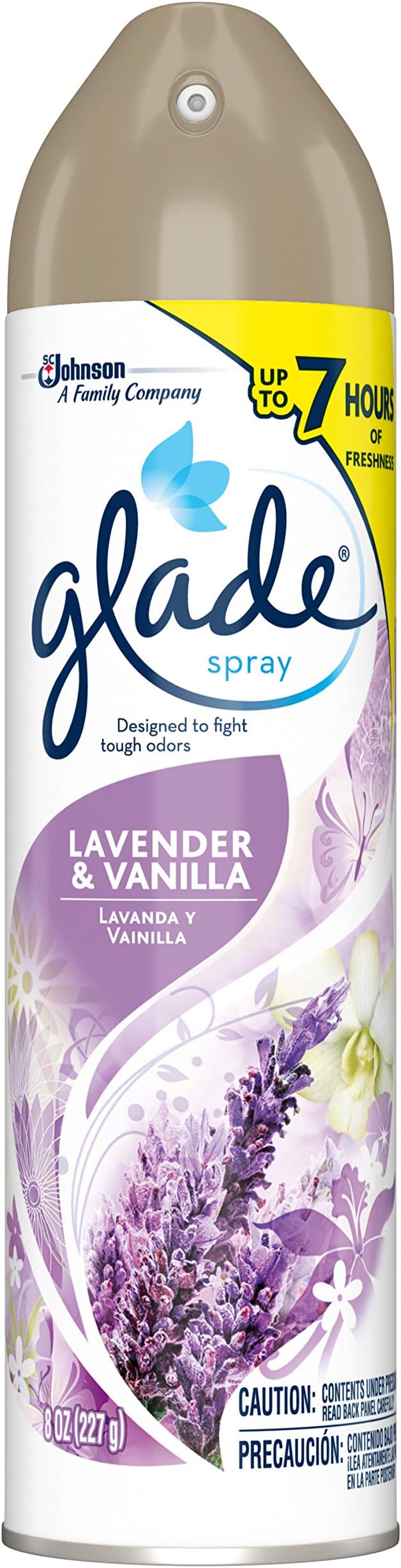 Glade Aerosol Air Freshener Lavender and Vanilla 8 Ounce (Pack of 12)