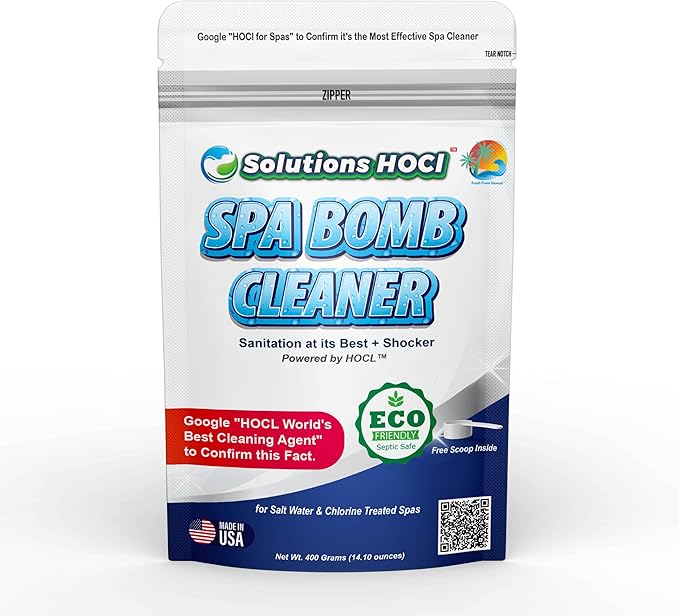 Spa Hot Tub Bathtubs &amp Whirlpools Cleaner - Spa Surface Cleaner Bomb - Super Cleans Your Spa - 400 Grams Pack SB 400G