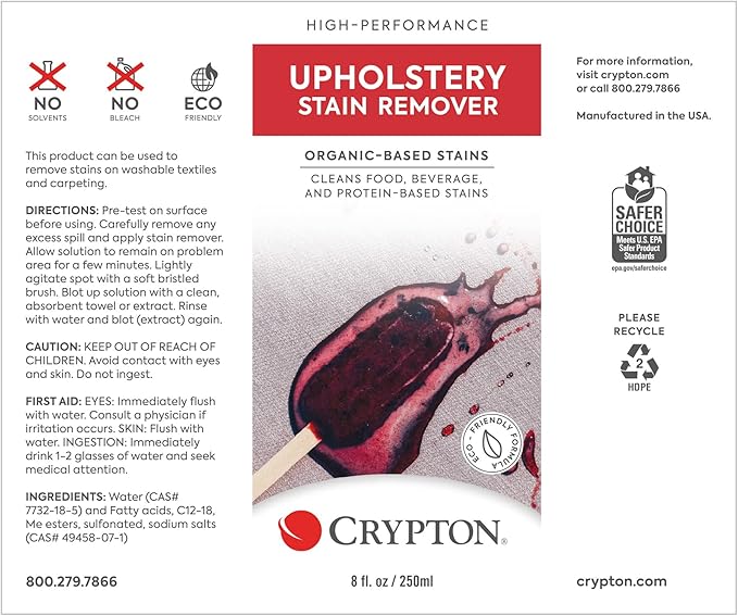 Crypton Upholstery Gold and Purple Stain Remover Kit with Odor Out Deodorizer (8 fl. oz.)