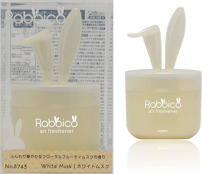 Rabbico Sweet 3 Packs Rabbit lovely ears shape for Car Home Office Air Freshener White Musk Scent - Beautiful mix of floral fruity musk fragrances