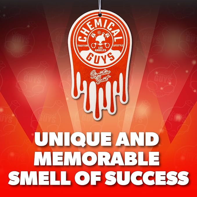 Chemical Guys Car Fresheners Hanging Air Fresheners - Signature Scent for Cars Trucks SUVs RVs Home Office Work Dorm Room &amp More - 12 Pack