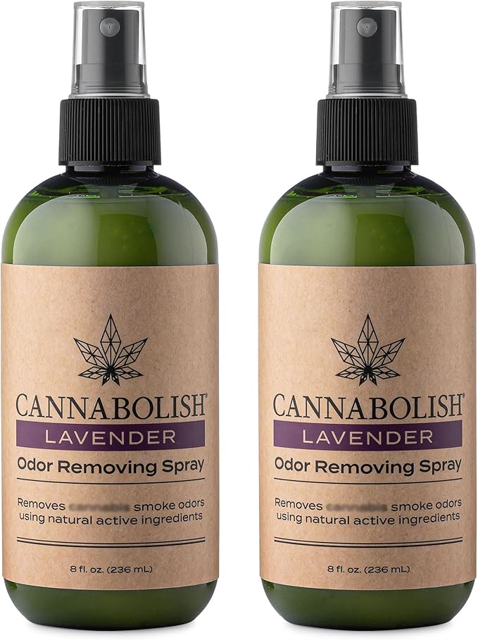 Cannabolish Lavender Smoke Odor Eliminator Spray and Air Freshener 8 fl. oz Natural Ingredients (Pack of 2)