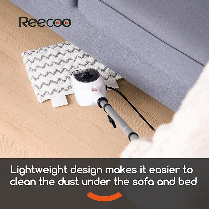 Steam Mop with Attachments/Pad 2PCSUnique Double-Sided Flip Design - 260°F/126°C High Temperature Deep Cleaning Floor Steamer for Kitchen Living Room Wood Floor Tile Cleaning