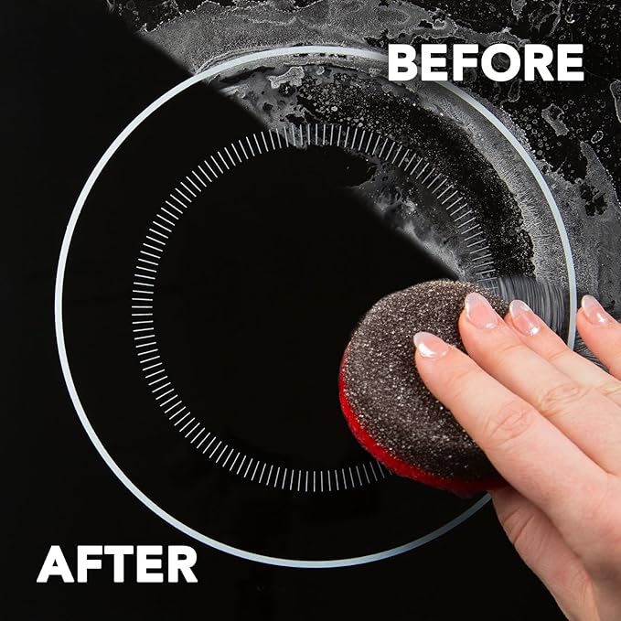 Weiman Cooktop Cleaner Paste Easily Remove Burned-On Food Grease and Watermarks Leaving Your Glass Cook Top Sparkling