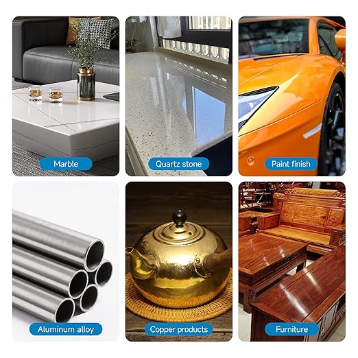 Granite Marble Quartz Polish - Stainless Steel &amp Metal Polish Paste - Mirror Finish for Countertops Furniture Stone Care &amp Renovation