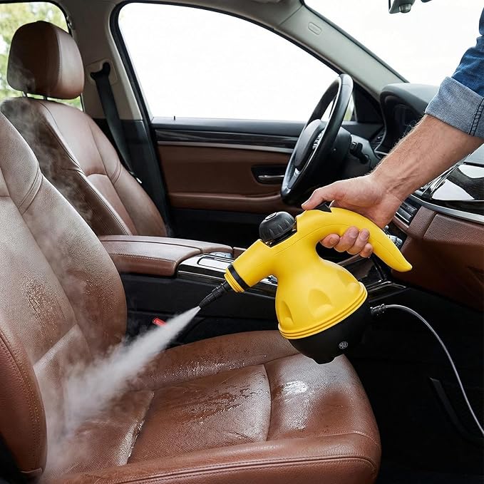 Portable Steam CleanerPortable High Pressure Powerful Multi-Purpose SteamerKitchen Bathroom Steaming Tool - for Car Kitchen Upholstery Window Auto Dirt Grease Cleaning