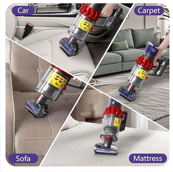 Mini Motorized Brush Head Compatible with Dyson V7 V8 V10 V11 V15 Vacuum Cleaners - Pet Hair Removal Vacuum Attachment - Hair Screw Tool for Carpeted Stairs Couch/Sofa Cushions Car Carpet