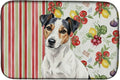 Caroline's Treasures White with Black Markings Russell Terrier Vegetables Dish Drying Mat Absorbent Dish Drying Mat Pad for Kitchen Counter Dish Drainer Mat for Countertop 14 x 21 Multicolor