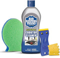 Bar Keepers Friend Cooktop Cleaner + Scraper + Dish Fish - Multipurpose Liquid Stovetop Cleanser Safe for Use on Glass or Ceramic Cooking Surfaces Copper Brass Chrome Stainless Steel &amp Porcel