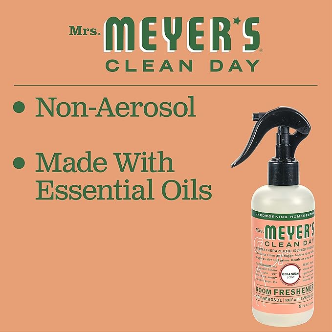 Mrs. Meyers Clean Day Room Freshener Geranium 8 Fluid Ounce (Pack of 3)