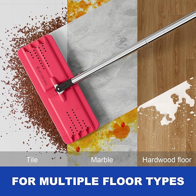 JOYMOOP Microfiber Flat Mop and Bucket System Mops for Floor Cleaning and Wall Cleaner Hardwood Tile Laminate Vinyl Floors Smooth Walls and Glass Windows - 60 Flat Mop+3 Microfiber Pads[Black]