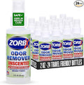 ZORBX Unscented Odor Eliminator for Strong Odor 2 Oz Pack of 24 - Used in Hospitals &amp Healthcare Facilities - Advanced Trusted Formula Fast-Acting Odor Remover Spray for Dog Cat House &amp Ca
