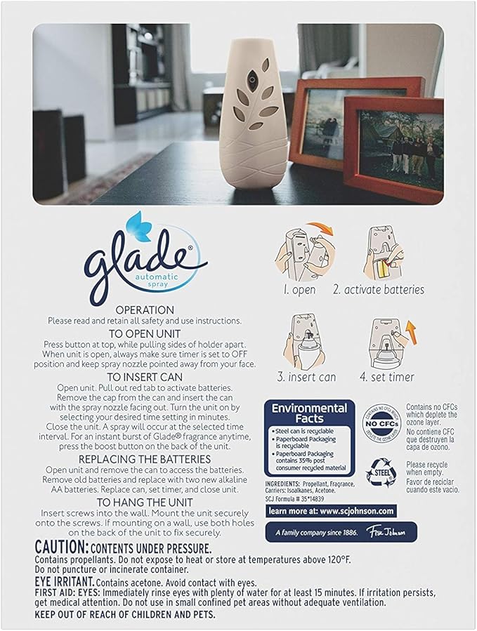Glade Automatic Spray Air Freshener Starter Kit (6.2 Ounce (Pack of 6))