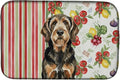Caroline's Treasures Black and Tan Otterhound Vegetables Dish Drying Mat Absorbent Dish Drying Mat Pad for Kitchen Counter Dish Drainer Mat for Countertop 14 x 21 Multicolor