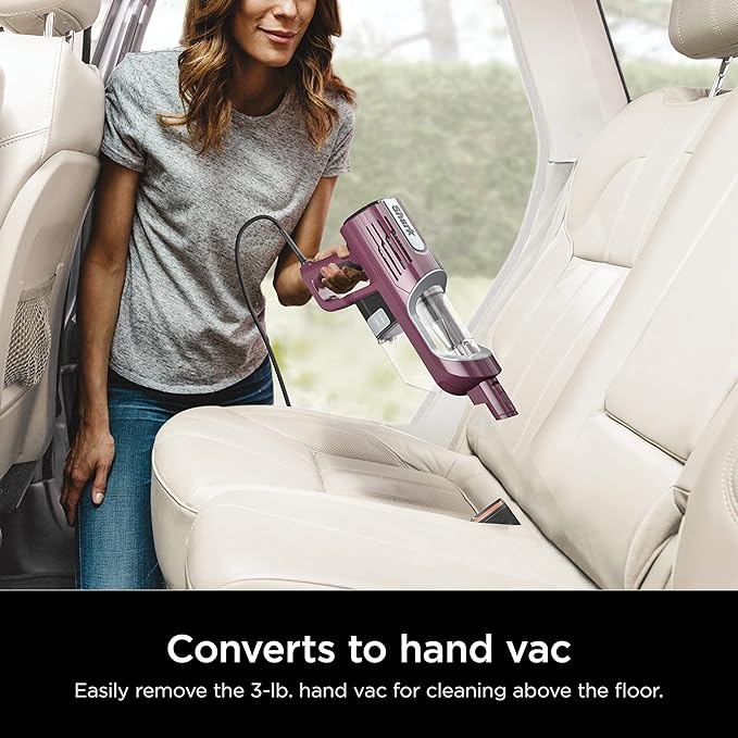 Shark HZ702 Ultralight PetPro Corded Stick Vacuum with PowerFins HairPro Odor Neutralizer Technology Wine Purple