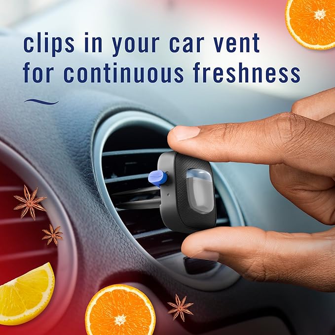 Febreze AUTO Air Freshener Odor-Fighting Automotive Vent Clip Old Spice Swagger Scent 8 Count