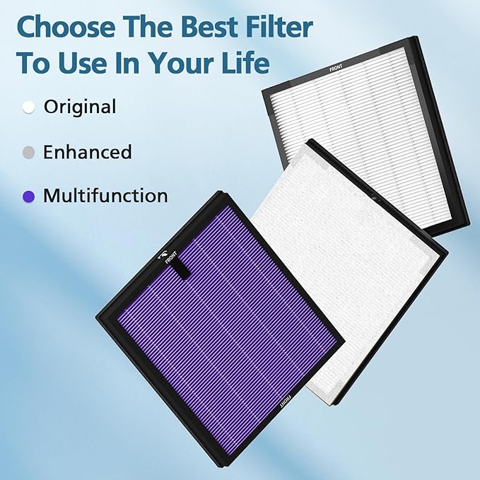 2 Pack HY4866 Multifunction Replacement Filters for MORENTO HY4866 WESTHEY HY4866 YIOU M1 Air Purifier 3-in-1 HEPA Filter with High-Efficiency Activated Carbon Filter Multifunction Version