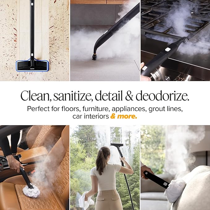 Dupray Neat Plus Steam Cleaner with 17-Piece Accessory Kit. A powerful multi-purpose steamer designed for deep cleaning floors upholstery grout and more. *Kills 99.9% of Bacteria &amp Viruses