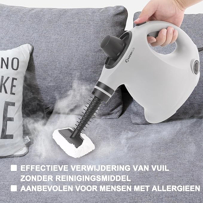 Handheld Steam Cleaner-1050W Pressurized Steamer with 9 Accessories Fast Heat-Up for Deep Cleaning of Tile Grout Upholstery Car Interior and Kitchen (1 set)