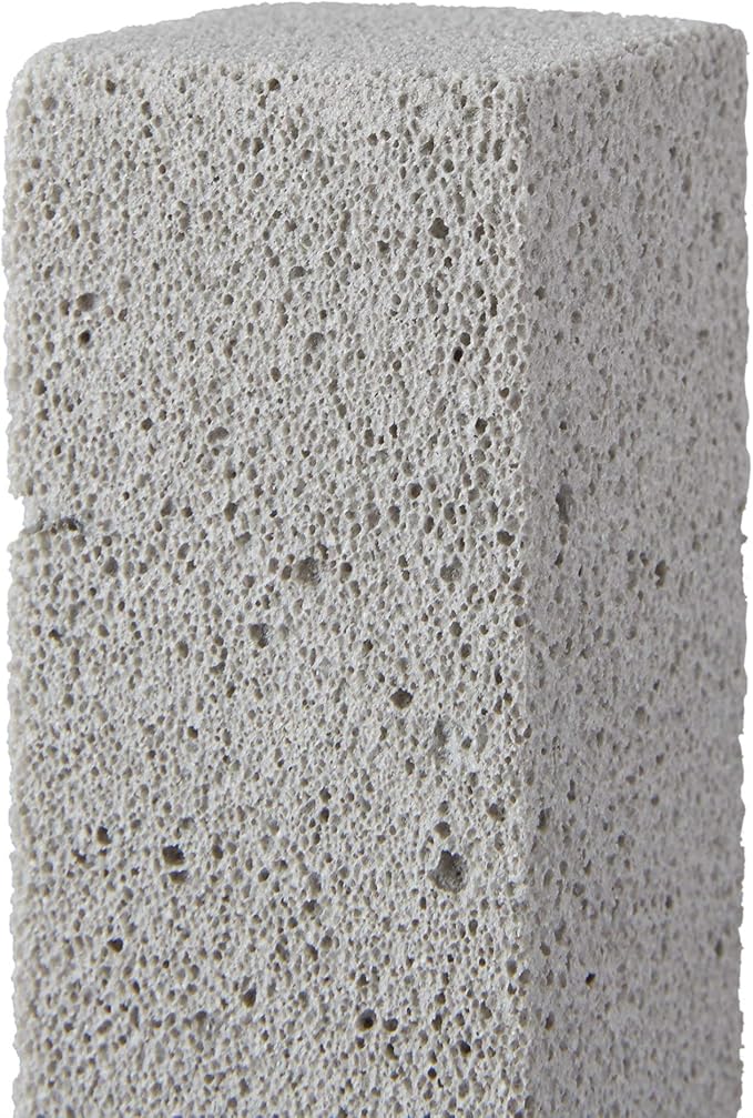 PUMIE Toilet Bowl Ring Remover Pumice Stone for Hard Water and Tough Stains Safe for Porcelain TBR-6 Scouring Stick with Handle 6-Count.