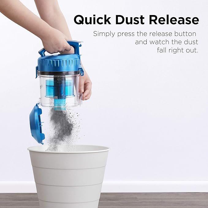Eureka WhirlWind Bagless Canister 2.5L Vacuum Cleaner Lightweight Vac for Carpets and Hard Floors NEN110A Blue
