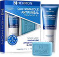 Hermon Clotrimazole Antifungal Treatment Cream &amp Soap Kit: Antifungal Cream for Athletes Foot Jock Itch Ringworm with Anti Fungal Soap - Relieves Itching Burning Cracking - 57g Tube / 113g Bar