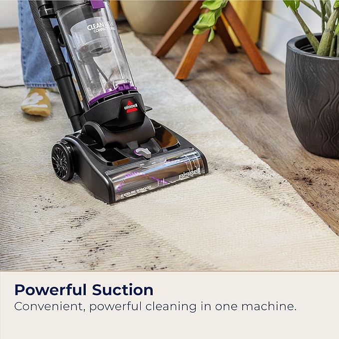 Bissell CleanView Compact Turbo Upright Vacuum with Quick Release Wand Full Size Power Compact Size for Apartments &amp Dorms 3437F