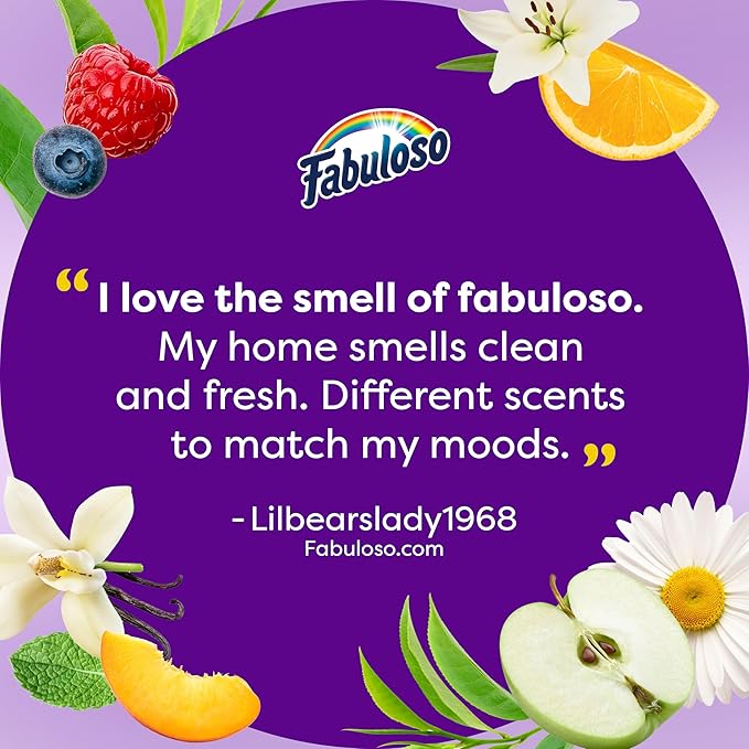 Fabuloso 2X Multi-Purpose Cleaner No Rinse Floor Cleaner Long-Lasting Freshness Tropical Spring Scent 56 fl oz