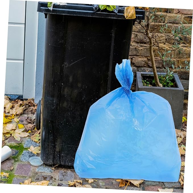 50pcs Heavy-duty Tear-resistant Trash Bags Large Capacity PE Garbage Liners for Kitchen Bathroom Office Commercial Waste Disposal