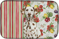 Caroline's Treasures Liver Dalmatian Vegetables Dish Drying Mat Absorbent Dish Drying Mat Pad for Kitchen Counter Dish Drainer Mat for Countertop 14 x 21 Multicolor