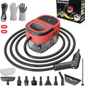 Handheld Steam Cleaner 2500W High Pressure Steamer for Cleaning Portable Steam Cleaner with 1.6L Water Tank 3 Levels Adjustable Handle Steam Cleaner for Home Car Furniture Bed Bugs (Red)